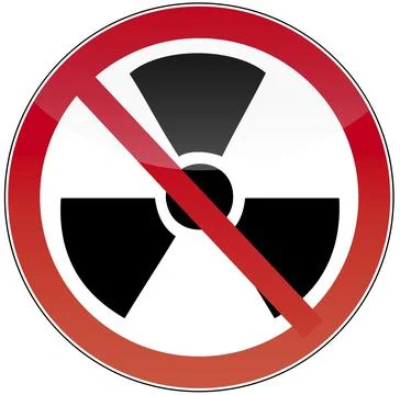 Against nuclear power Stock Illustration
