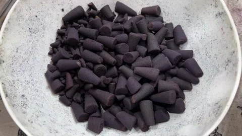 Agarwood incense cones in display. Stock-Footage 299890278