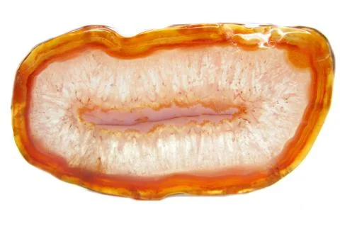 Agate with chalcedony geode crystal Stock Photos