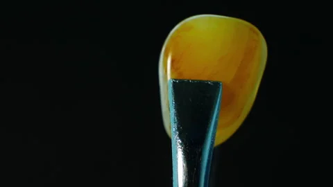 Agate (chalcedony), symbolizes stability and balance. Chemical formula: SiO2 Stock Footage 278190796