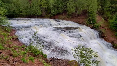 Agate Falls Landscape Michigan Video stock 285802168
