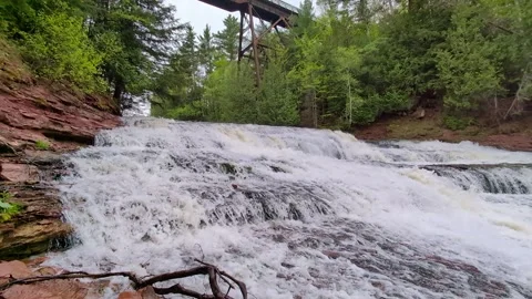 Agate Falls on the Ontonagon River Stock-Footage 306797724