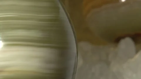 Agate, Green crystal eggs Stock Footage 1070926