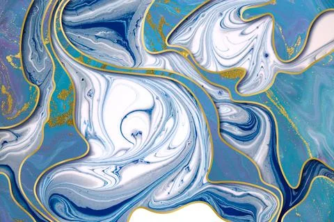 Agate ripple pattern imitation. Blue abstract illustration. Stock Illustration