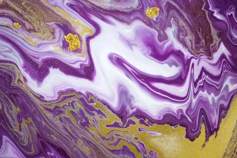 Agate ripple pattern imitation with gold dust. Abstract background. Stock Illustration