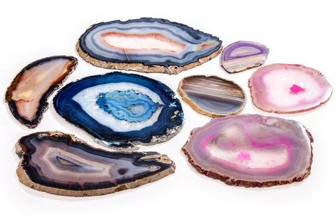 Agates collection Stock Photos