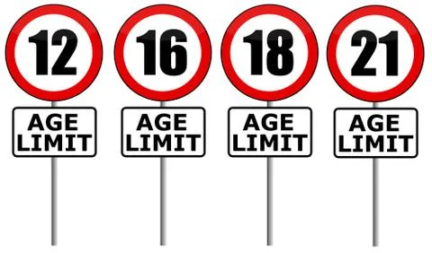 Age limit Stock Illustration