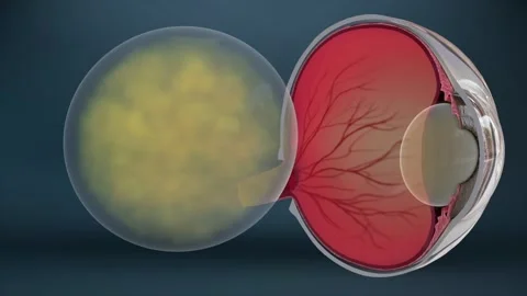 Age-related cataract causes the eye’s crystalline lens 库存影片 345012400