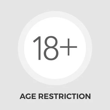 Age Restriction Flat Icon Stock Illustration