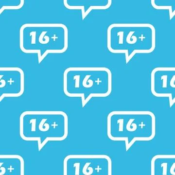 Age restriction message pattern Stock Illustration