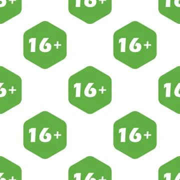 Age restriction pattern Illustrazione stock