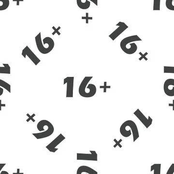 Age restriction pattern Illustrazione stock