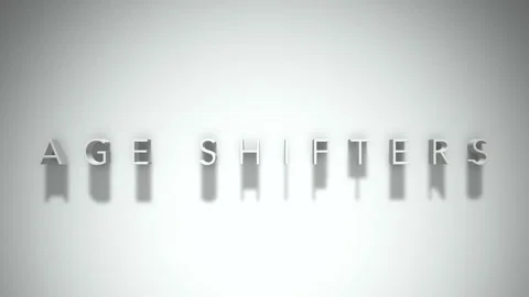 Age shifters 3D title animation with shadows on a white background Stock-Footage 297905849