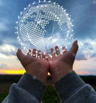 Age of technology People's, Use of technology in the modern era Stock Photos