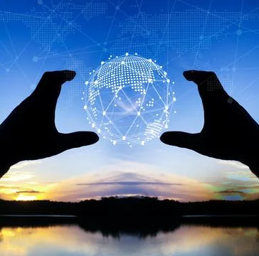 Age of technology People's, Use of technology in the modern era Foto stock