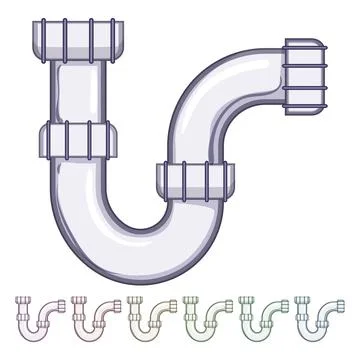 Age waste drain trap cartoon vector graphic Stock Illustration