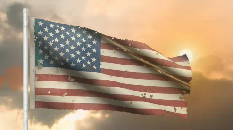 Aged American flag Stock Footage 522441