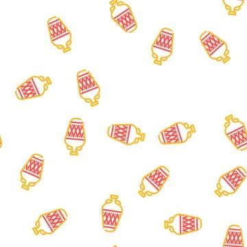 Aged amphora vector seamless pattern Illustrazione stock