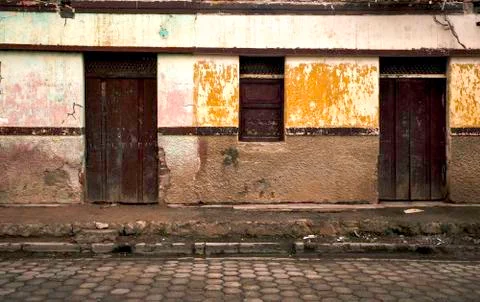 Aged and worn out wall in neighborhood for Instagram Stock Photos
