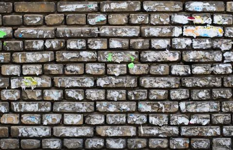 Aged brick wall background Stock Photos