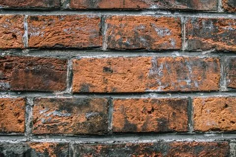 Aged brick wall bbackground texture in jewish quarter Stock Photos