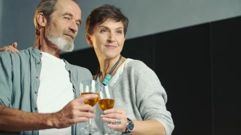 Aged couple discussing something Video stock 147921831