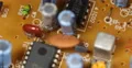 Aged Electronic Board Capacitors Vintage Tech Components Mounted Old Motherboard 4k or 4k+ Resolution