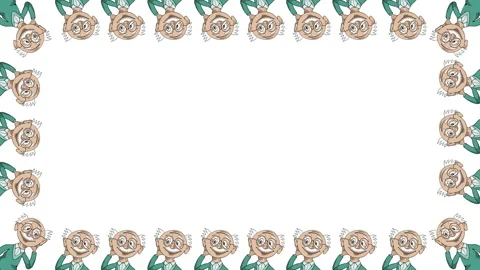 Aged grey haired man frame pattern on white background in 4k video. Stockbeeldmateriaal 147849707