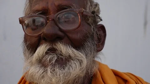 Aged Indian Man Video stock 70106493