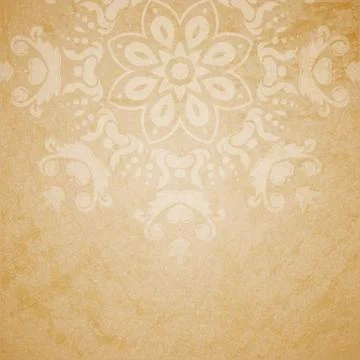 Aged paper background with ornament Stock Illustration