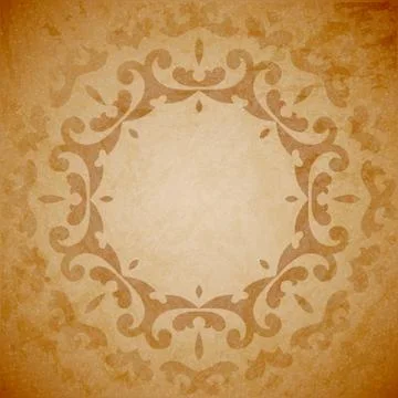 Aged paper background with ornament Stock Illustration