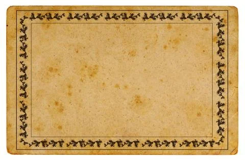 Aged paper with border Stock Illustration