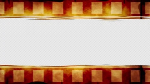 Aged Paper Frame with Horizontal Cinema and Shaking Effect On Alpha Loop Stockbeeldmateriaal 341906989