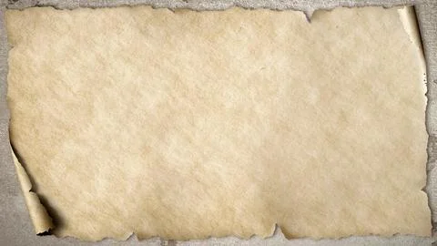 Aged parchment paper with torn edges and a textured presentation background Stock Illustration