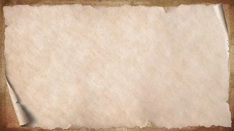 Aged parchment paper with torn edges and textured presentation background Stock Illustration