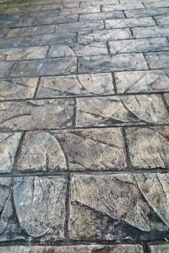 Aged pavement rectangular paving tile Stock Photos