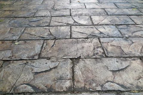Aged pavement rectangular paving tile Stock Photos
