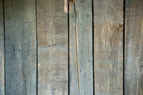 Aged, peeling paint, cracks with vertical boards Stock Photos