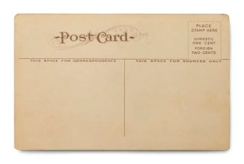 Aged Postcard Stock Photos