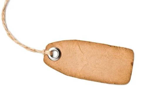 Aged price with string Stock Photos