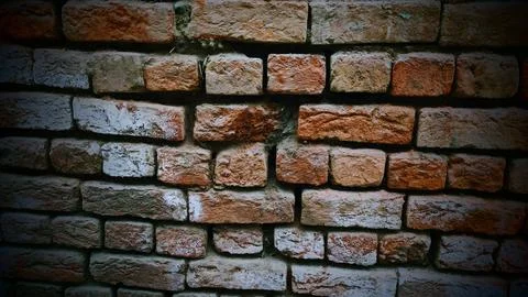 Aged Red and Brown Rustic Brick Wall Texture 스톡 사진