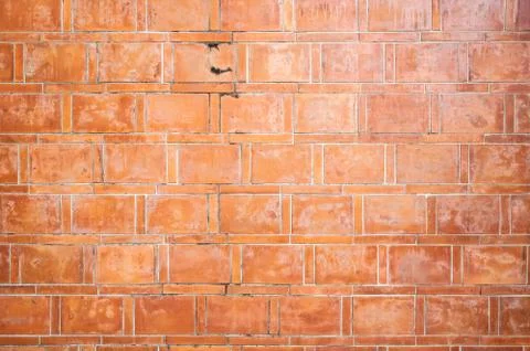 Aged red bricks wall Stock Photos