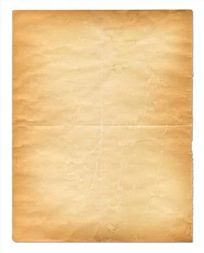 Aged stained paper texture isolated on white Foto stock