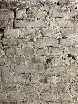 Aged White Brick Wall with Texture Stock Photos