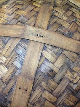 Aged Woven Bamboo Texture Rustic Material Foto stock