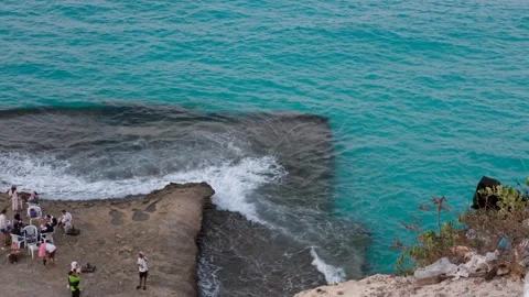 Ageeba Beach, Marsa Matrouh, Egypt: View of turquoise mediterranean waters Vidéo 328315189