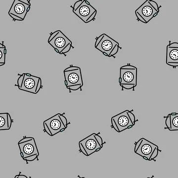 Ageing beer production vector seamless pattern Stockillustratie