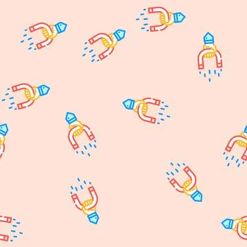 Agency advertising vector seamless pattern イラスト素材