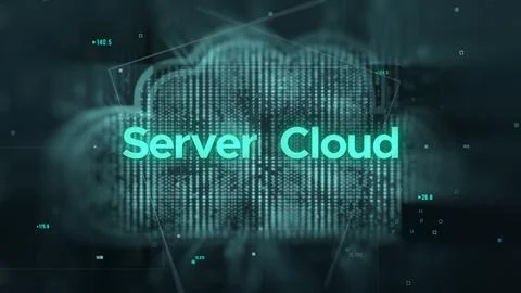 Agency Services. Server Cloud. No Slogans or Messages. Illustrazione stock