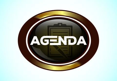 Agenda button design illustration. Suitable for mobile app, and website UI .. Stock Illustration